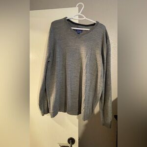 Apt. 9 Gray V-Neck Knit Sweater